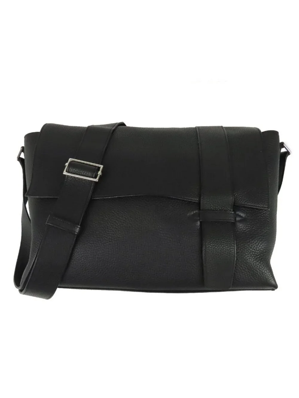 Hermes Alf Red 35 Black Silver Taurillon Messenger Bag